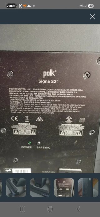 Barra de Sonido Polk Negra y Gris