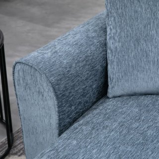 Sofá Rinconera Chaise Lounge Reversible Gris/Azul