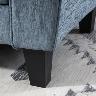 Sofá Rinconera Chaise Lounge Reversible Gris/Azul