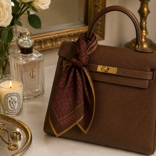 Pañuelo Seda Gucci Vintage 42x42 cm