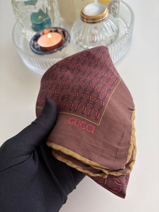 Pañuelo Seda Gucci Vintage 42x42 cm