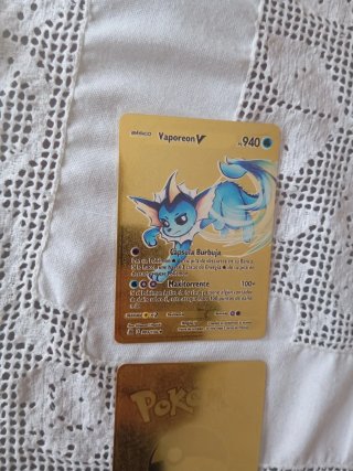Carta Pokémon Vaporeon V Metálica