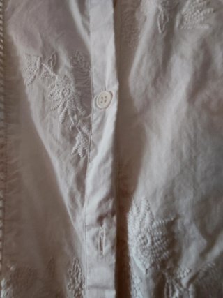 Vestido Midi Zara Blanco Bordado