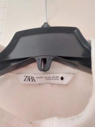 Vestido Midi Zara Blanco Bordado