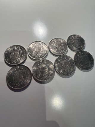 8 Monedas 5 Pesetas Francisco Franco