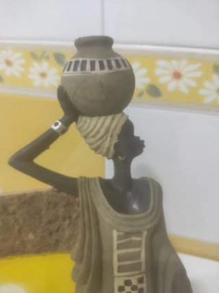 Marco de foto vintage figura africana