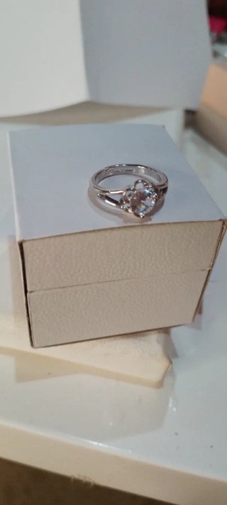 Anillo Plata Ajustable Corazón