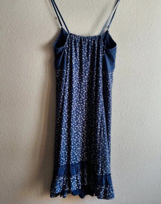 Vestido azul tirantes estampado floral