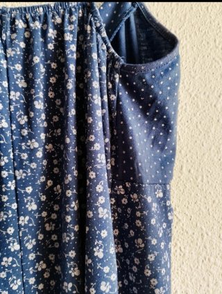 Vestido azul tirantes estampado floral