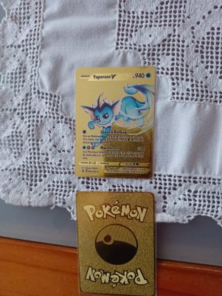 Carta Pokémon Vaporeon V Dorada Metálica