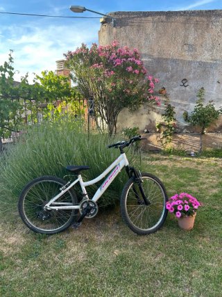 Bicicleta de Montaña Blanca y Rosa