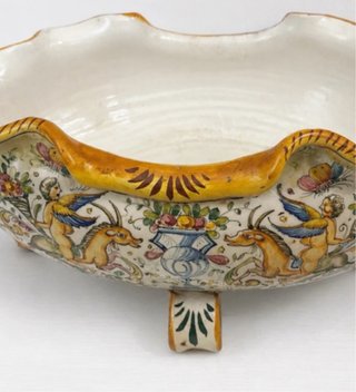 Centrotavola ceramica artistica dipinto a mano
