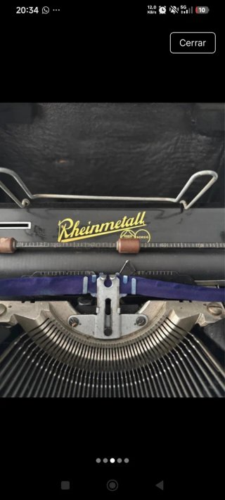 Máquina de escribir Rheinmetall antigua año 30 lee