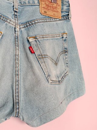 Shorts Vaqueros Levi's 501 azul vintage.  Talla S