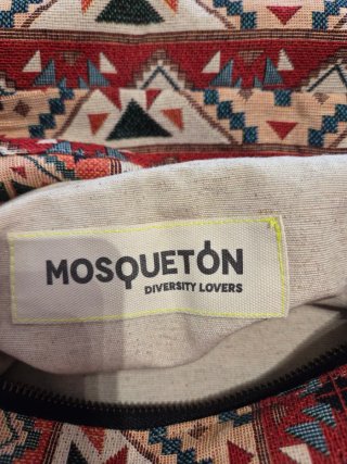 Bolso tela estampado geométrico
