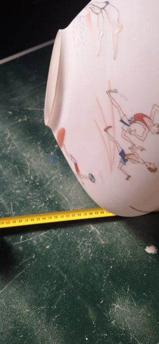 Lampadario vintage anni 70 vetro opalino