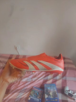 Botines Adidas Naranja y Plata