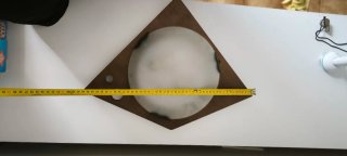 Lámpara de techo madera y cristal