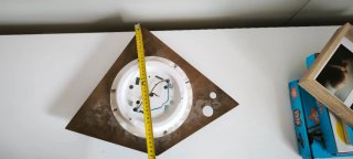 Lámpara de techo madera y cristal