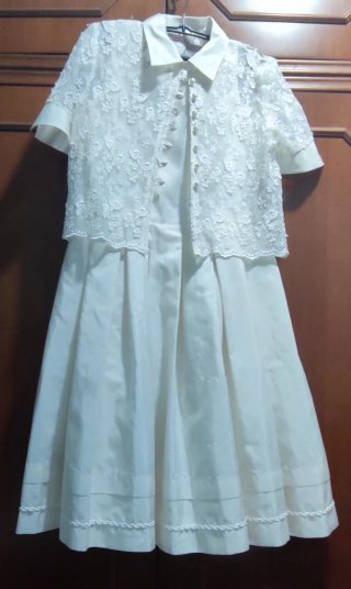 Abito vintage con gilet pizzo ragazza