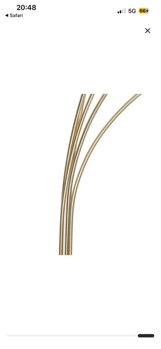Lampada piantana design ad arco oro