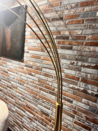 Lampada piantana design ad arco oro