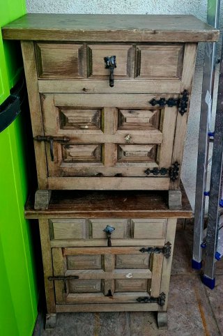 2 Mesitas Madera Antiguas
