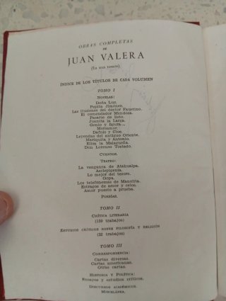 Valera. Obras completas. Tomo I. Aguilar 1958