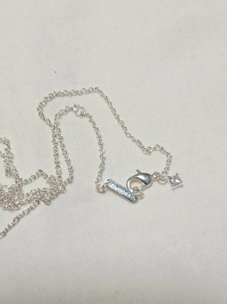 Collana punto luce quadrato blu s925 ale