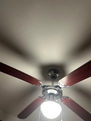 Lámpara Ventilador Madera y Metal