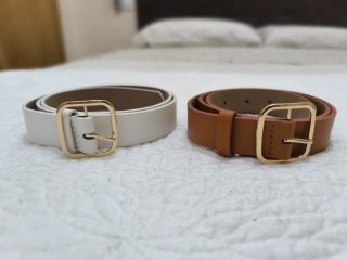 Cinture Taglia 100 Marrone e Bianco
