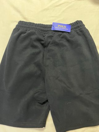Pantalón corto Ralph Lauren negro con etiqueta