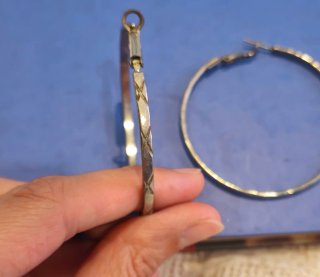 Pendientes de aro plateados