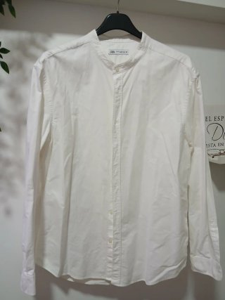 Camisa Zara Blanca Caballero Talla M