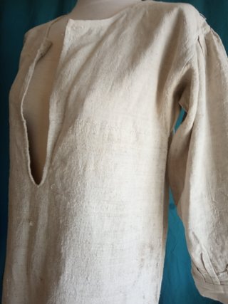 Camisón/Vestido Antiguo Gallego Lino Telar casero
