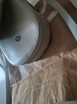 Bolso Adolfo Domínguez Gris Pastel
