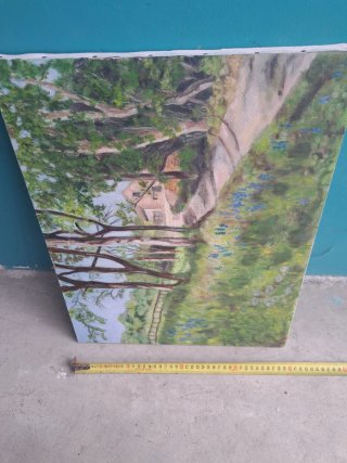 Pintura al óleo Lienzo Paisaje Bosque Árboles