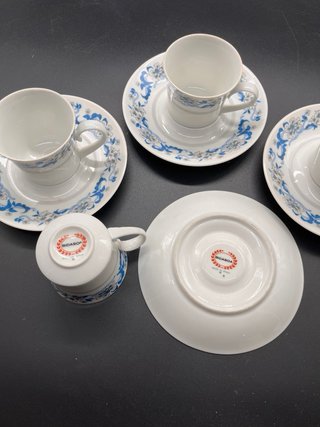 4 Tazas de Café Bidasoa Porcelana