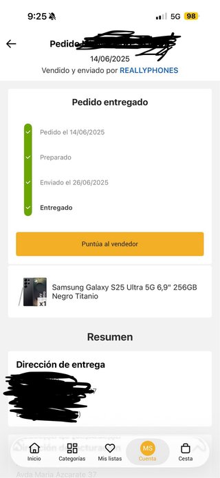 Samsung S25 Ultra 256GB Negro