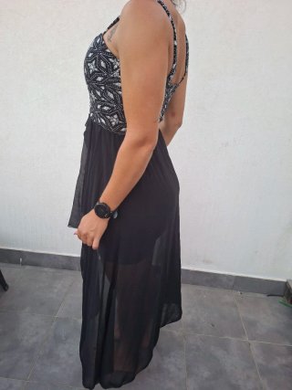 Vestido Cameo Rose S pedrería negro
