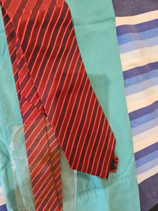 Corbata Ermenegildo Zegna Rayas Rojas y Azules