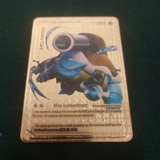 Carta metálica Pokémon Blastoise