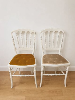 2 Sillas Vintage terciopelo modernizada