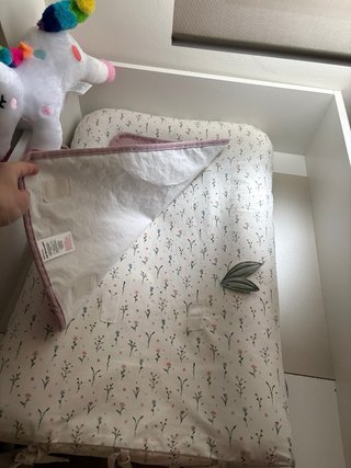 Cambiador bebé estampado floral