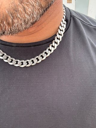 Cadena Cubana Plata Elegante