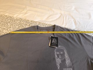 Camiseta Pull&Bear XL Gris Estampado Mona Lisa
