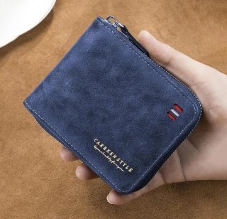 Cartera de hombre azul