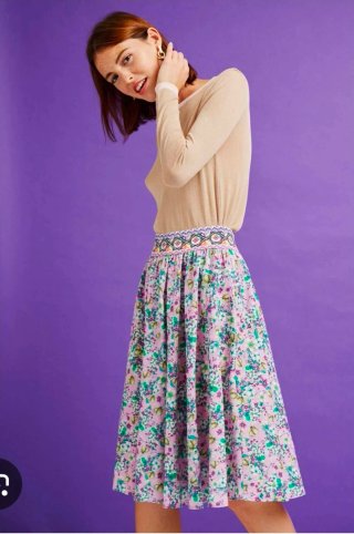 Falda midi floral
