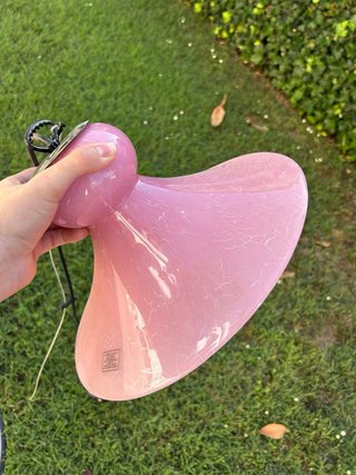 Lampade sospensione vetro Murano rosa made italy