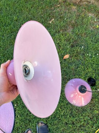 Lampade sospensione vetro Murano rosa made italy